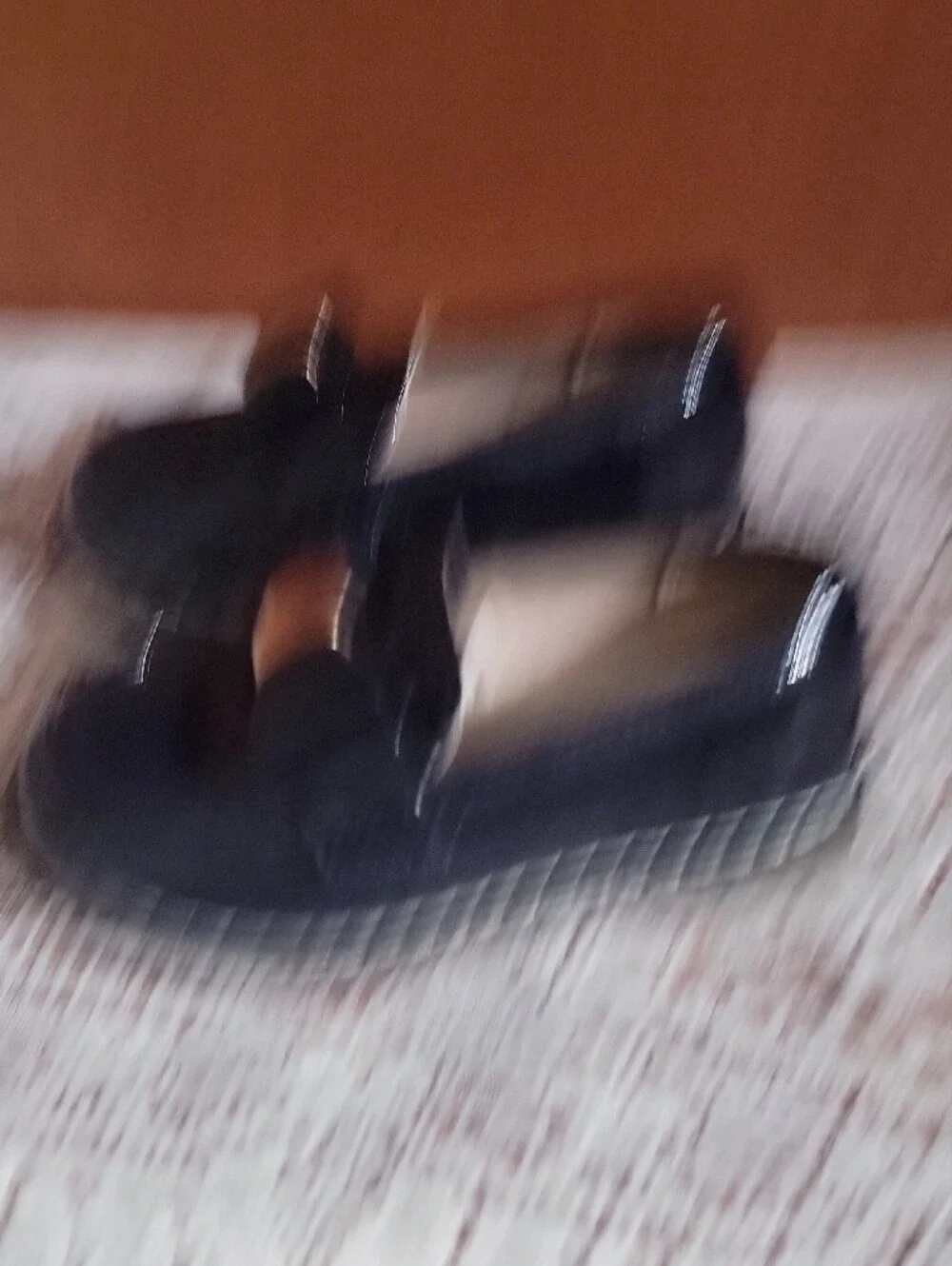 Gymboree Black Faux Patent Loafers with Bow Accent Size 7